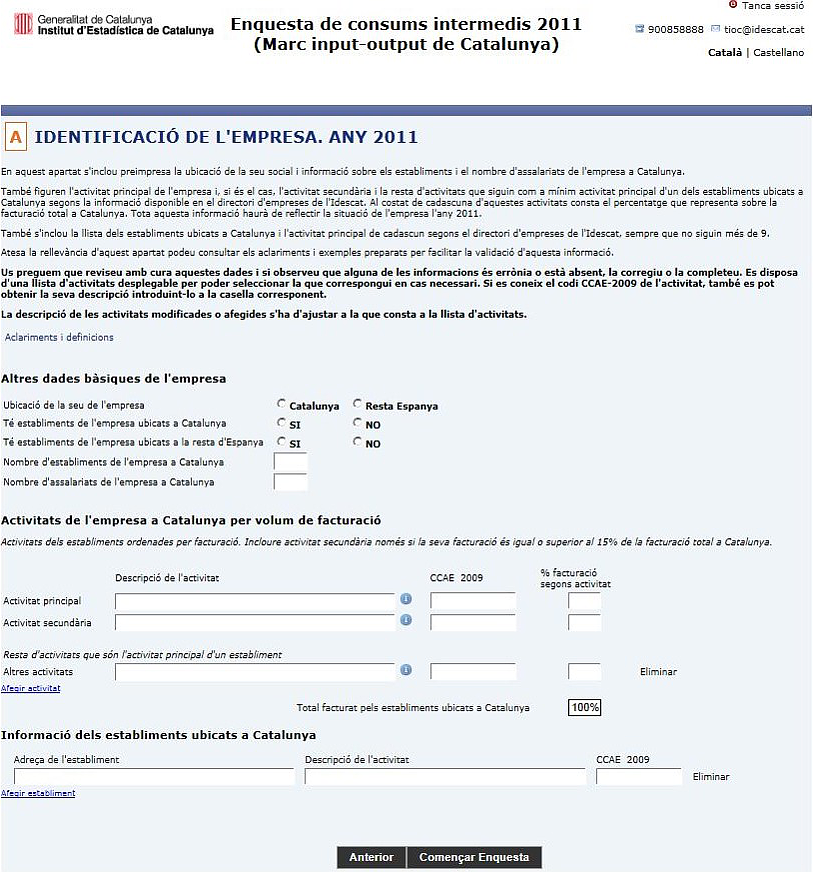 Identificació de l'empresa