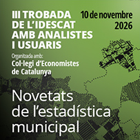 III Trobada de l'Idescat amb Analistes i Usuaris