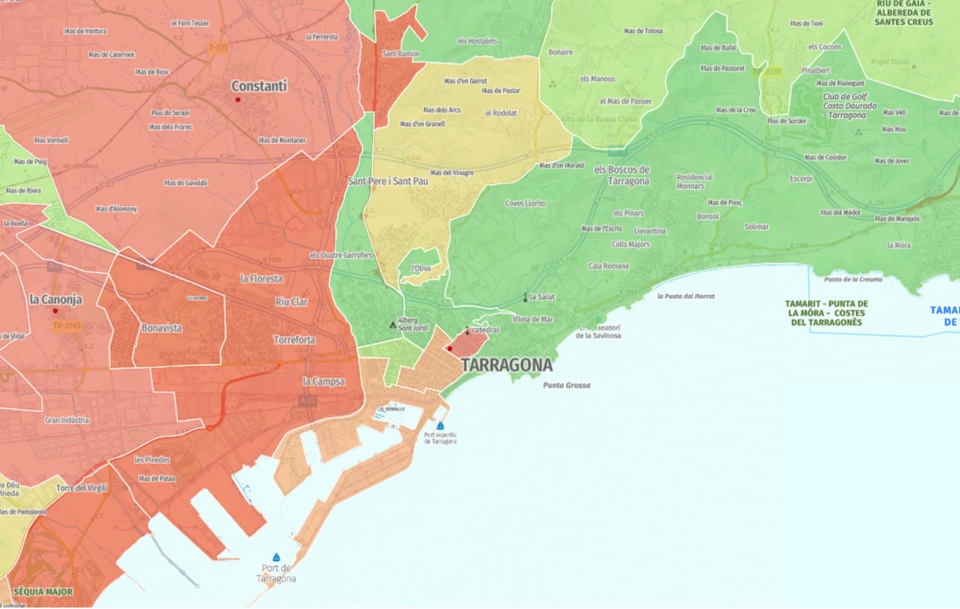 Higher education by census track group